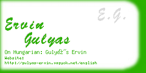 ervin gulyas business card